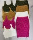 Women Fashion Knit 2 pcs Skirt Set with Tags #FEI