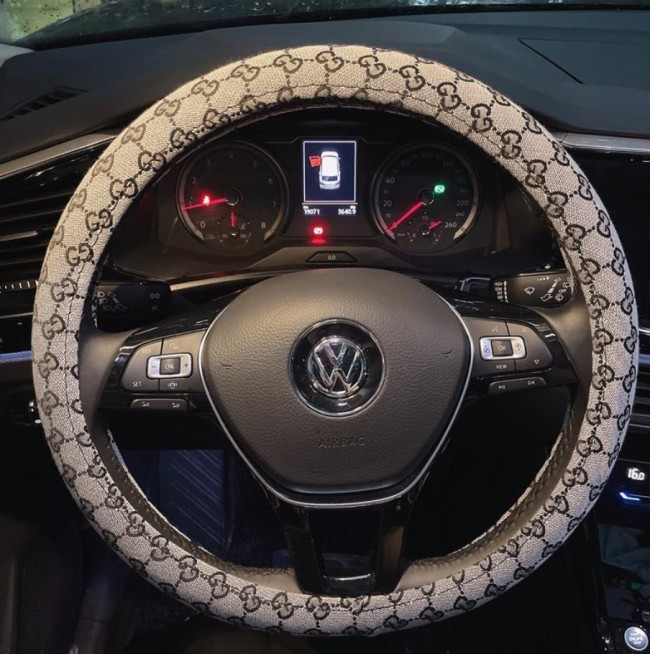 Wholesale 2 pcs Fashion Steering Wheel Cover Free Shipping