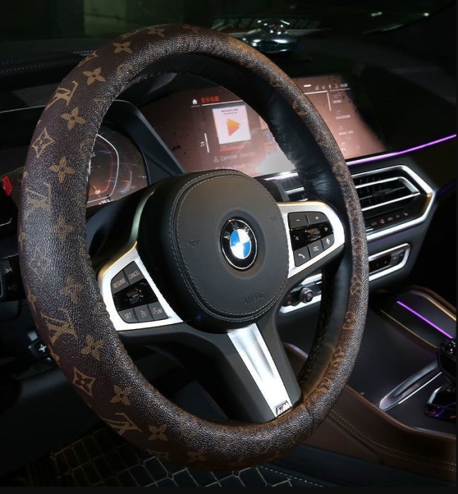 Wholesale 2 pcs Fashion Steering Wheel Cover Free Shipping