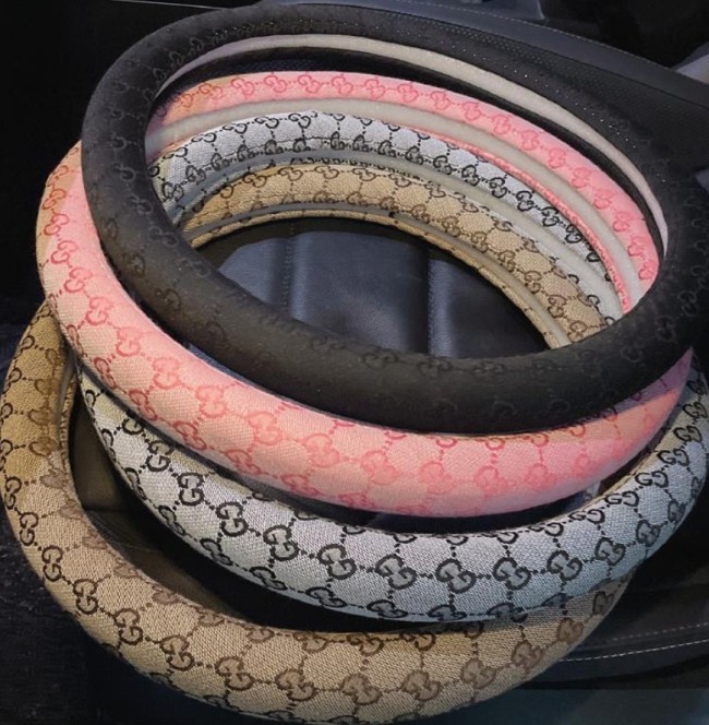 Wholesale 2 pcs Fashion Steering Wheel Cover Free Shipping