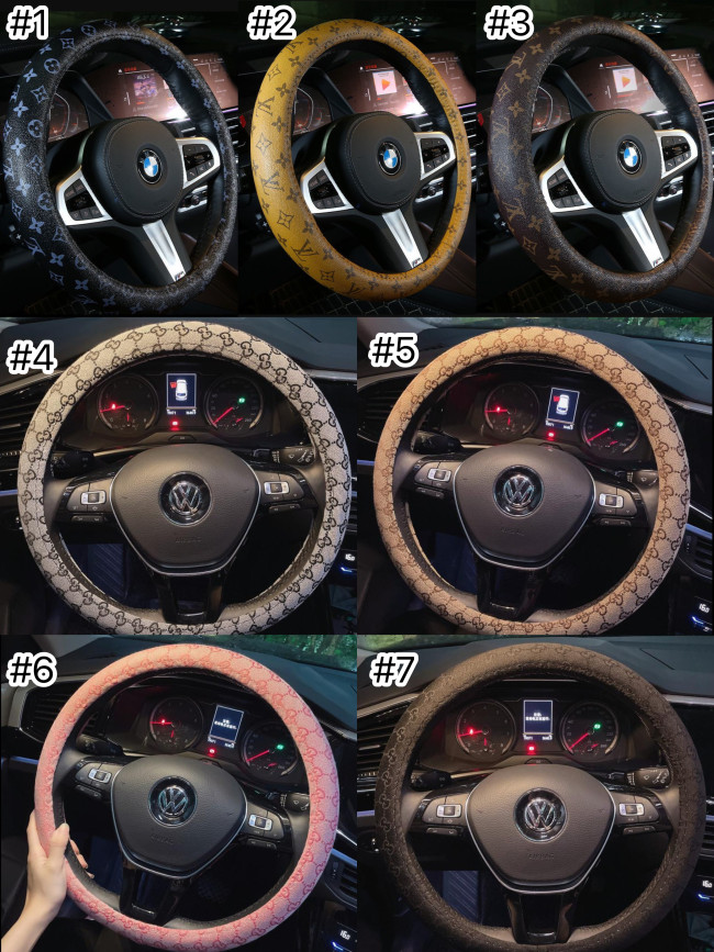 Wholesale 2 pcs Fashion Steering Wheel Cover Free Shipping