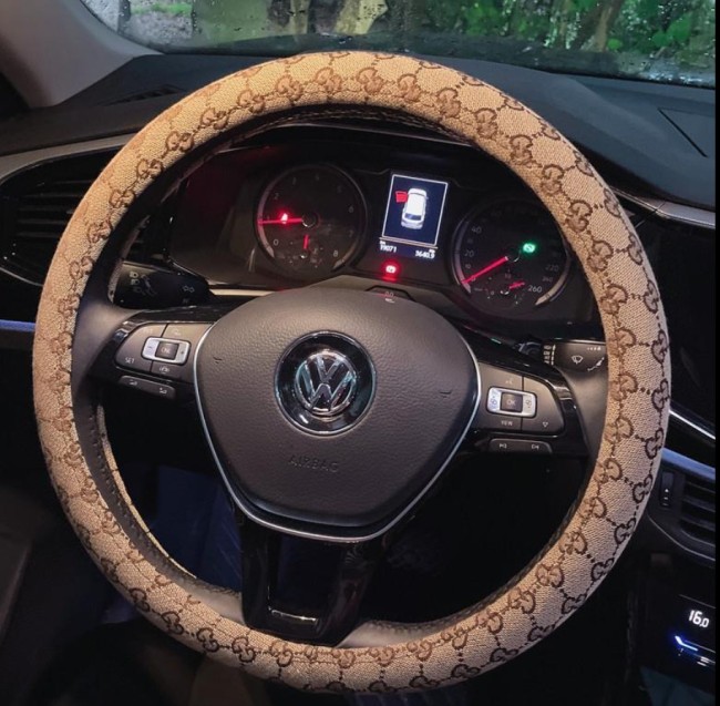 Wholesale 2 pcs Fashion Steering Wheel Cover Free Shipping