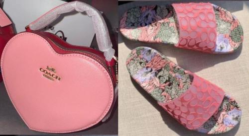 Women Fashion Slides with Bag Set #COA