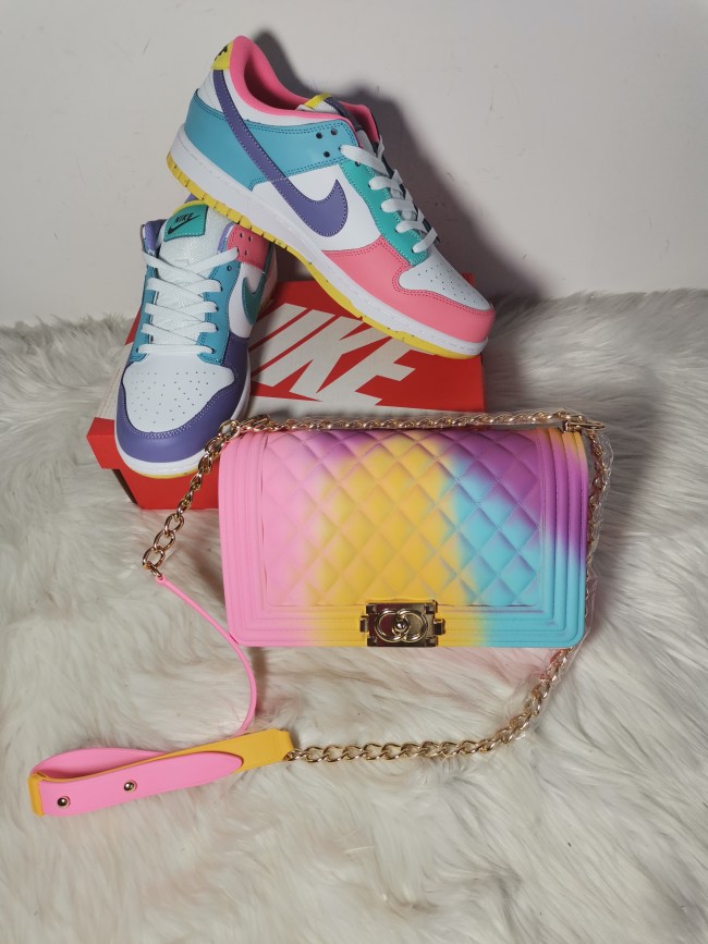 Women Fashion Shoes with Bag Set #NIK