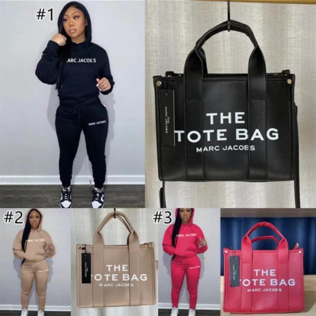 1 set fashion tote bag& suit (size:s-2xl) #MJ