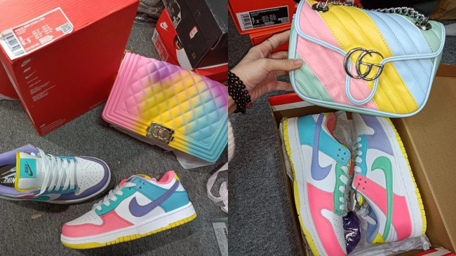 Women Fashion Shoes with Bag Set #NIK