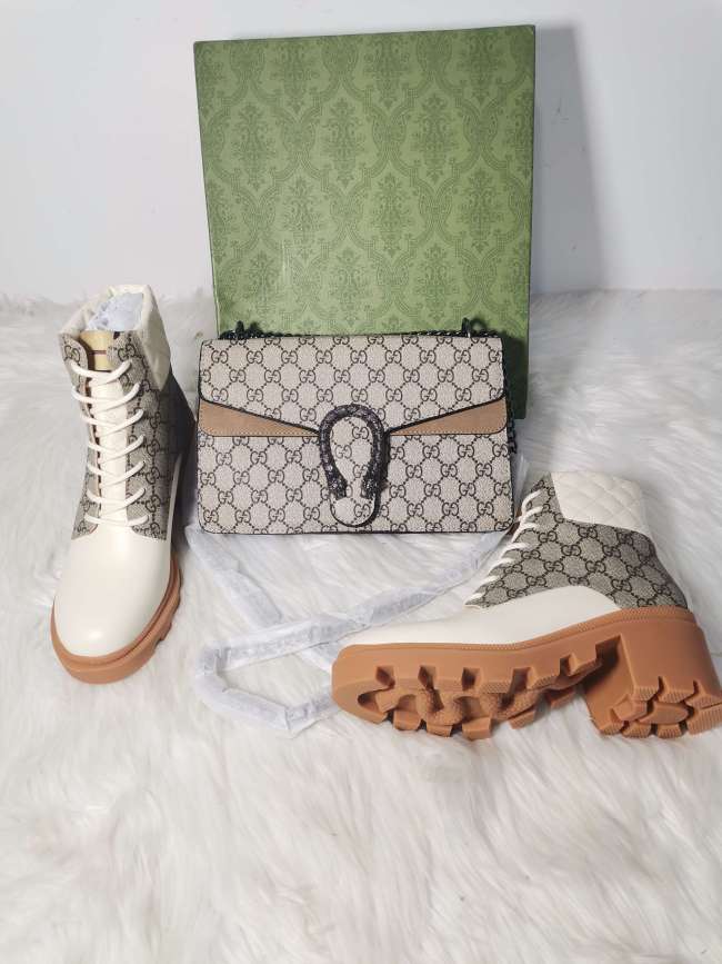 Women Fashion  Shoes with Bag Set #GUI