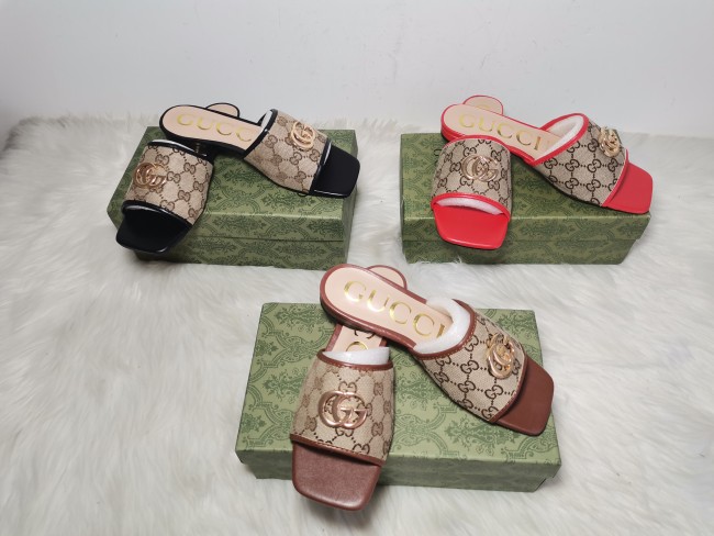 Women Fashion Slides with Box  #GUI