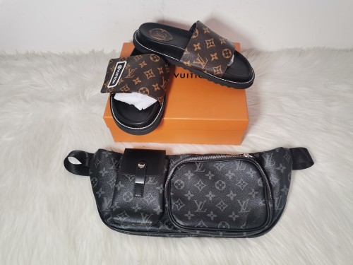 1 set Women top quality fashion slipper & bag SALE #LOV