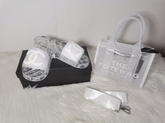 Wholesale Slides with Tote Beach Bag Set #CHN