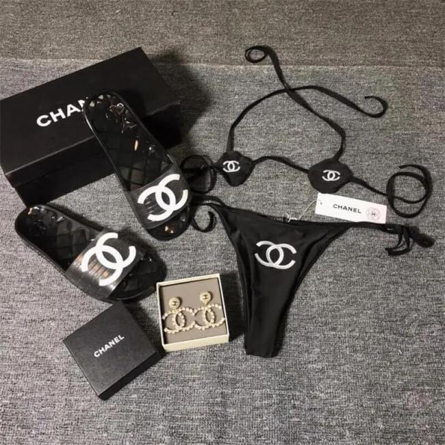 Women Slides with Swimsuit Set #CHA #LOV #VER#DIO