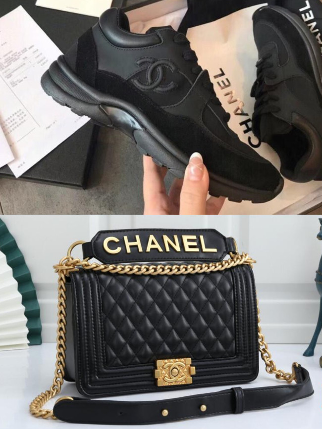 Women Fashion Bag with Sneaker Set #CHN