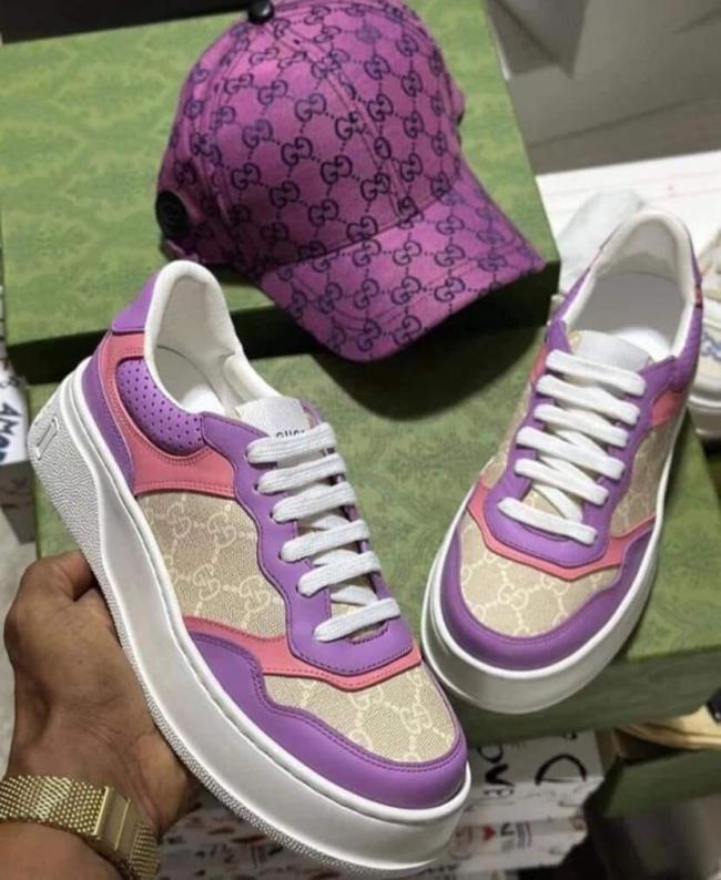 Women Fashion Shoes with Hat Set #GUI