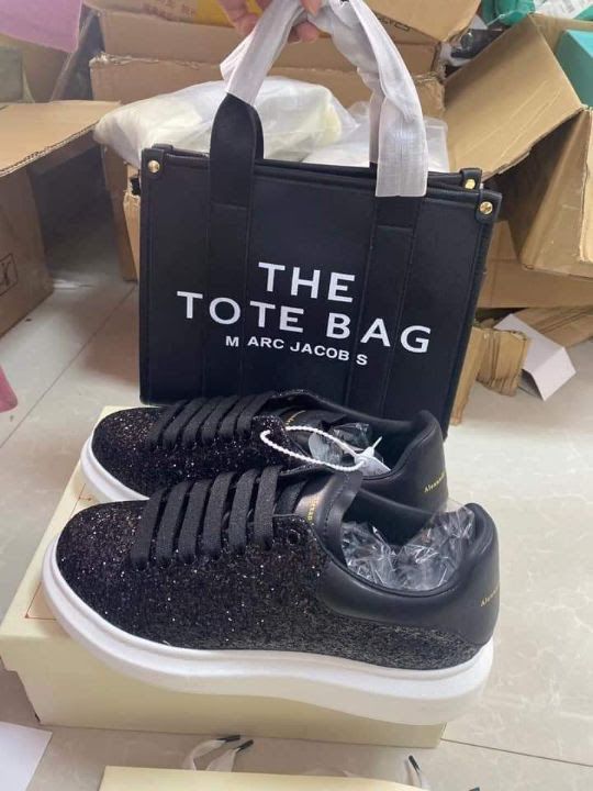 Women Fashion Shoes with Bag Set  #MCQ #MJ