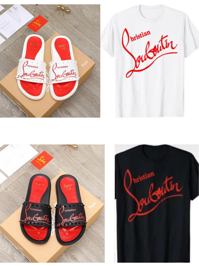 1 Set Top Quality Fashion Slipper & T-Shirt  #CL