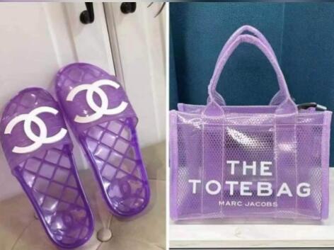 Wholesale Slides with Tote Beach Bag Set #CHN