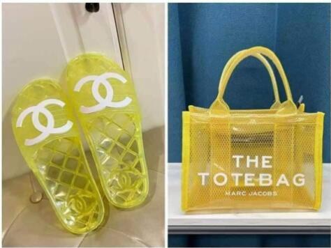 Wholesale Slides with Tote Beach Bag Set #CHN