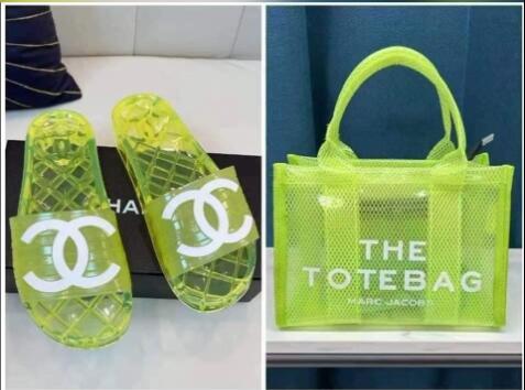 Wholesale Slides with Tote Beach Bag Set #CHN