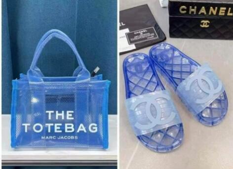 Wholesale Slides with Tote Beach Bag Set #CHN