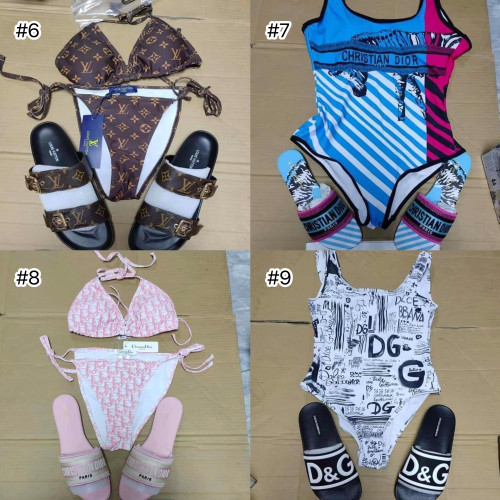 Women Slides with Swimsuit Set #CHA #LOV #VER#DIO