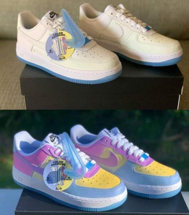 1 Pair fashion discolor sport AF shoes size:5.5-11 with box free USPS shipping Air force #NIK