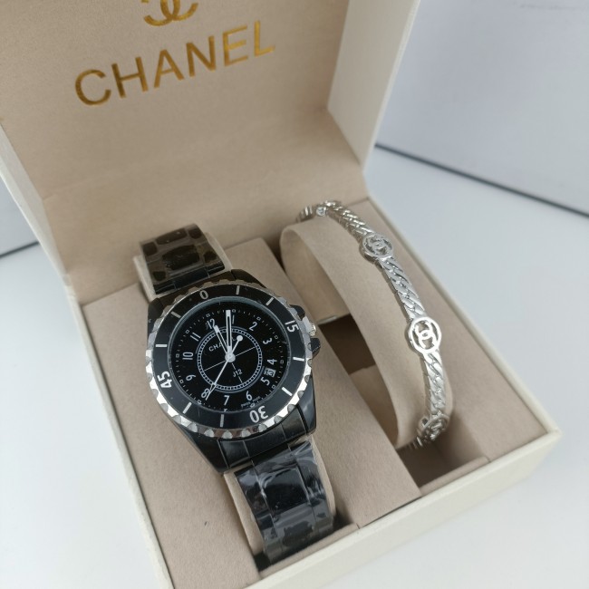 Women Fashion Watch & Bracelets with Box #CHN