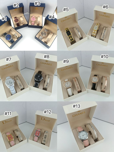 Women Fashion Watch & Bracelets with Box #CHN
