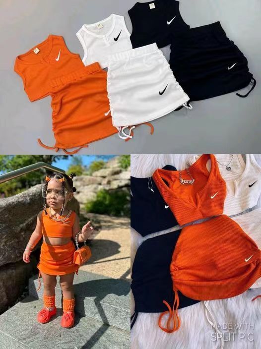 Wholesale fashion skirt suit for kid size:90-160 #NIK