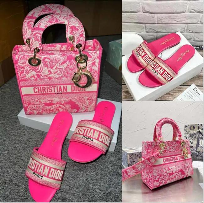 1 Set Fashion Slipper & Bag #DIO