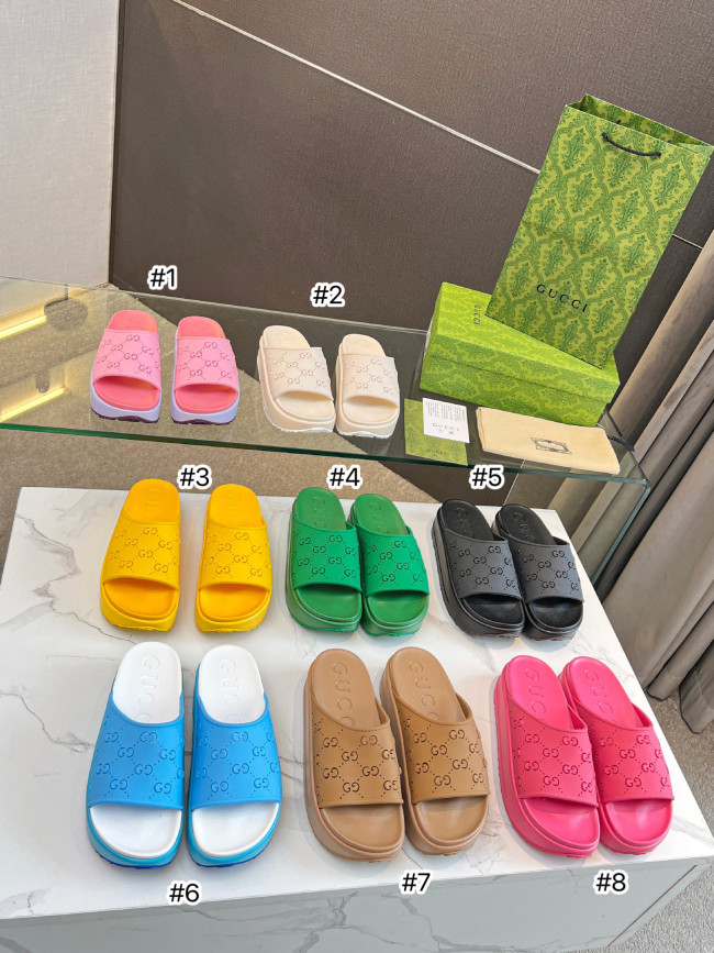 Women Fashion Slides with Box #GUI