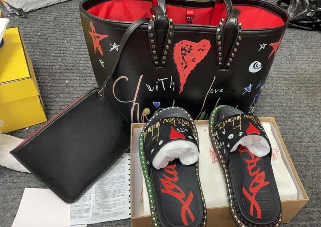 1 set Top Quality bag & slipper Free Shipping #CL