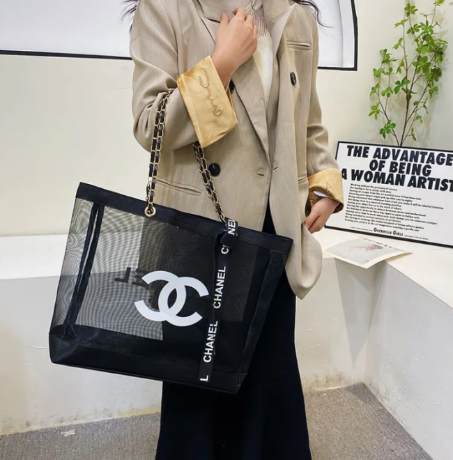 Women Fashion Mesh Tote Bags #CHN