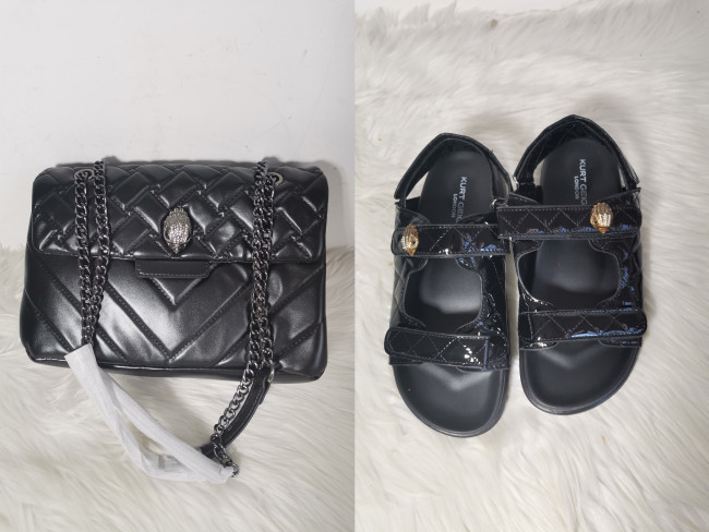 Women Fashion Slides with Bag Set #NOO