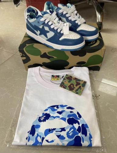 Bape Shoes with Shirt Set