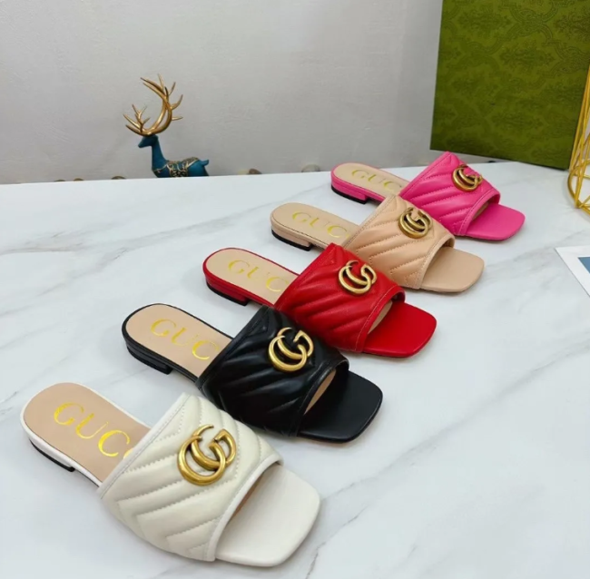 Women Fashion Slides with Box #GUI