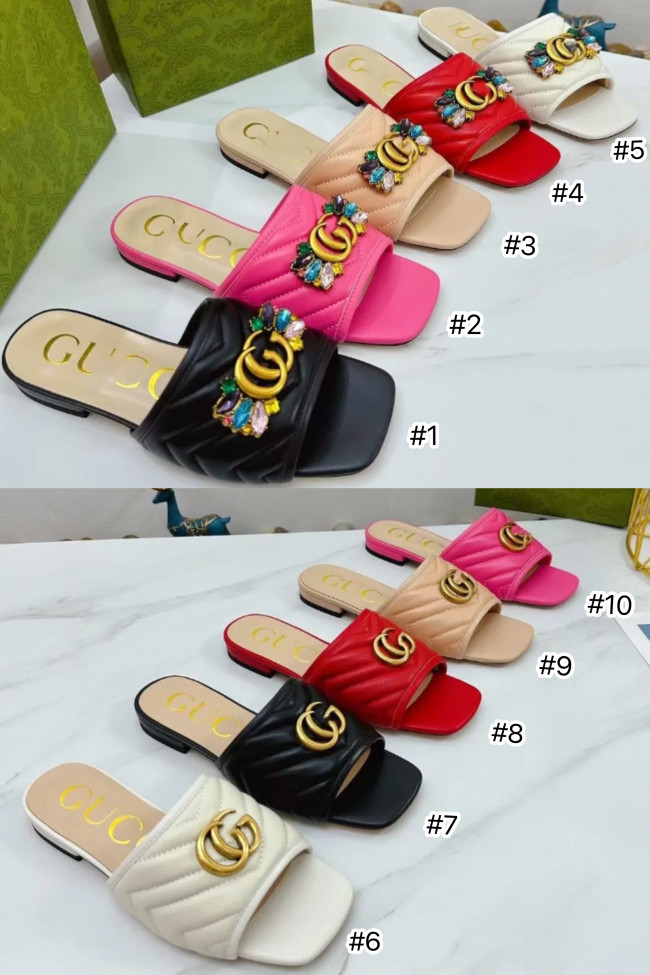 Women Fashion Slides with Box #GUI