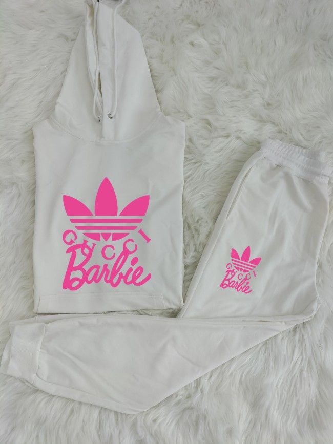 Fashion Women Barbie Hoodie Sports Set #GUI