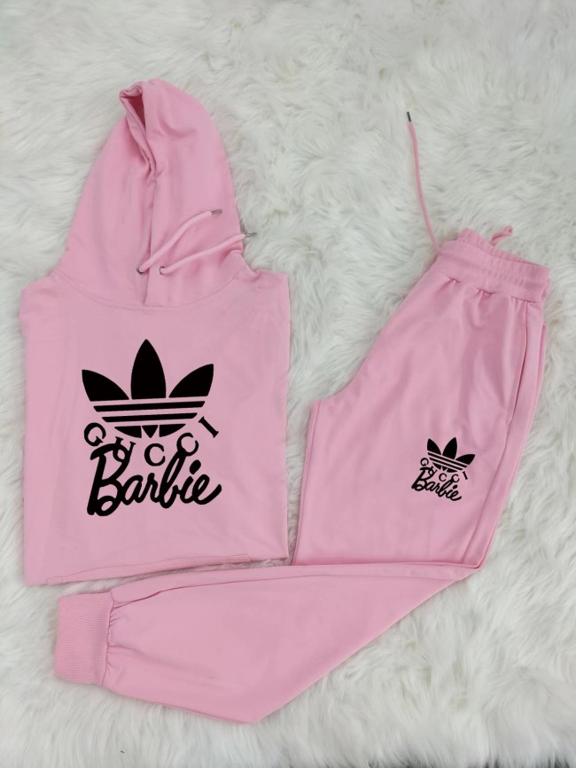 Fashion Women Barbie Hoodie Sports Set #GUI