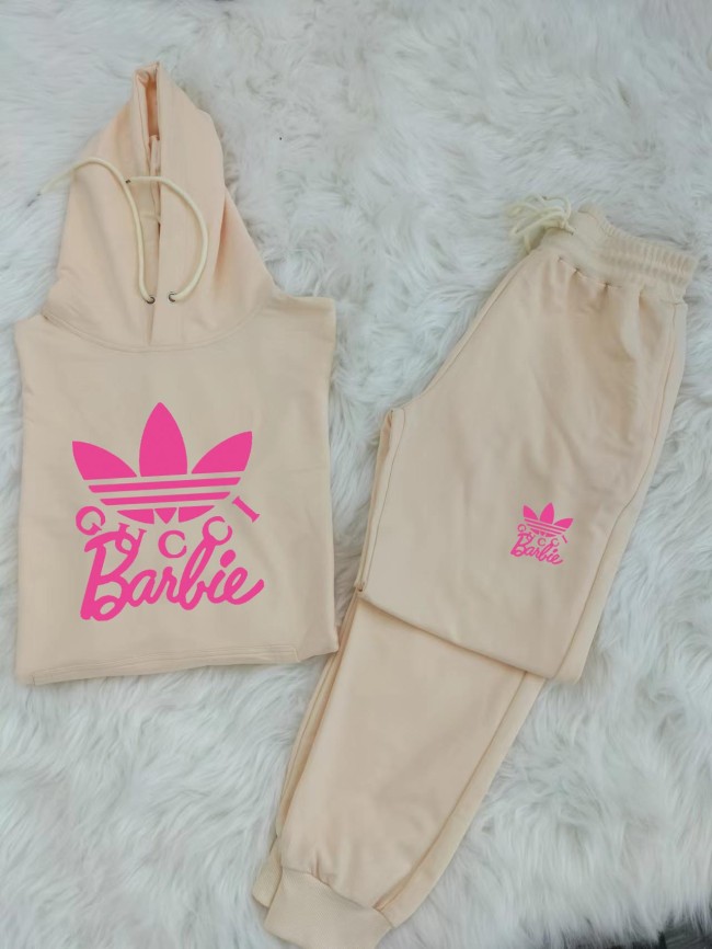 Fashion Women Barbie Hoodie Sports Set #GUI