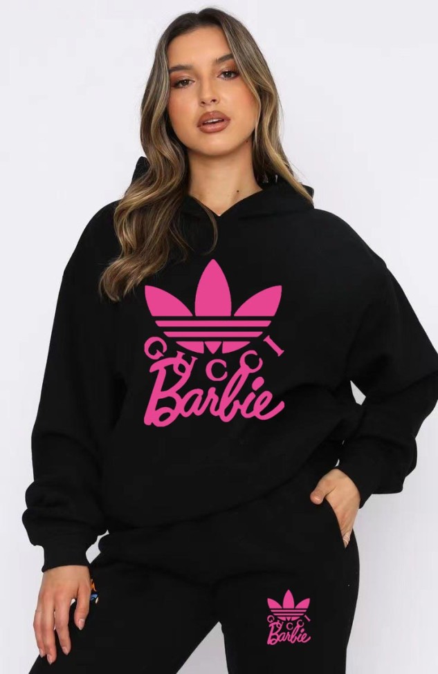 Fashion Women Barbie Hoodie Sports Set #GUI