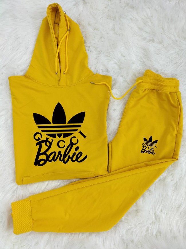 Fashion Women Barbie Hoodie Sports Set #GUI