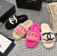 Fashion Furry Slides with Box #CHN