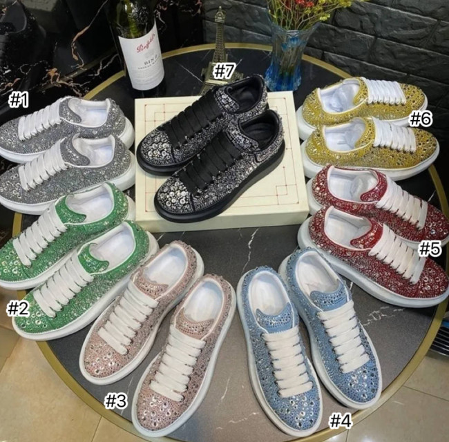 Diamond Mcqueen Shoes with Box #MCQ