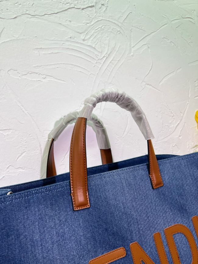 Women Denim Fringe Tote Bag Size 40*35cm #FEI