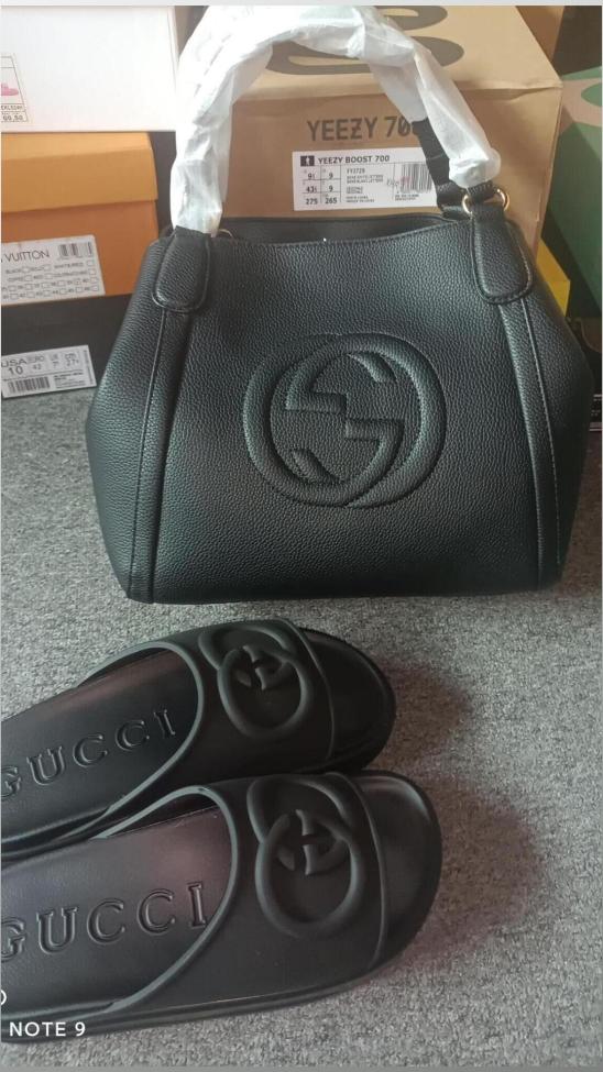 Fashion Slides with Bag Set #GUI