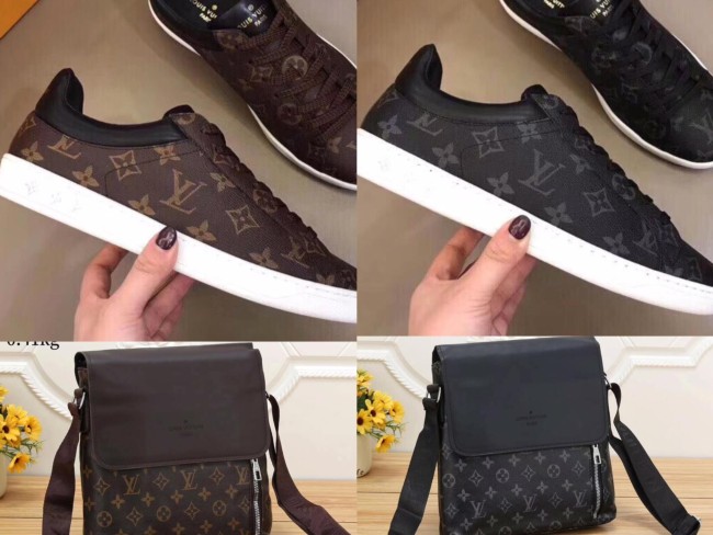 Fashion Men's Shoes with Bag Set #LOV