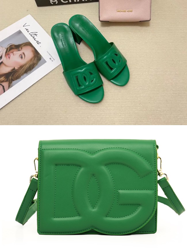 Fashion Slides with Bag Set #DG