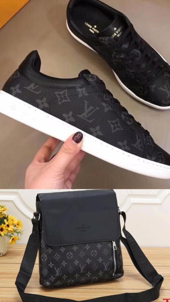 Fashion Men's Shoes with Bag Set #LOV