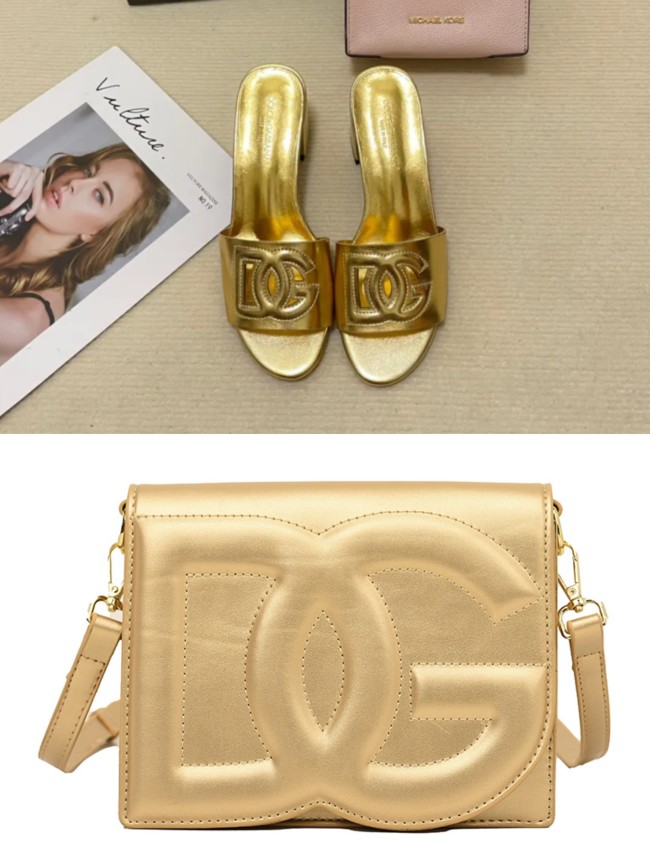 Fashion Slides with Bag Set #DG