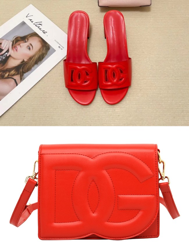 Fashion Slides with Bag Set #DG